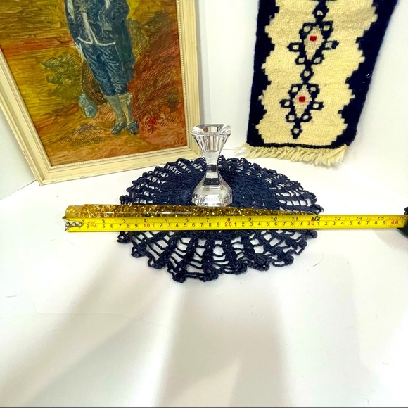 Mid Century gold fleck lucite candle - Picture 4 of 4